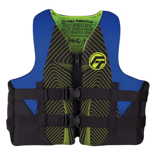 Full Throttle Adult Rapid-Dry Life Jacket - 2XL/4XL - Blue/Black - Boat Gear USA