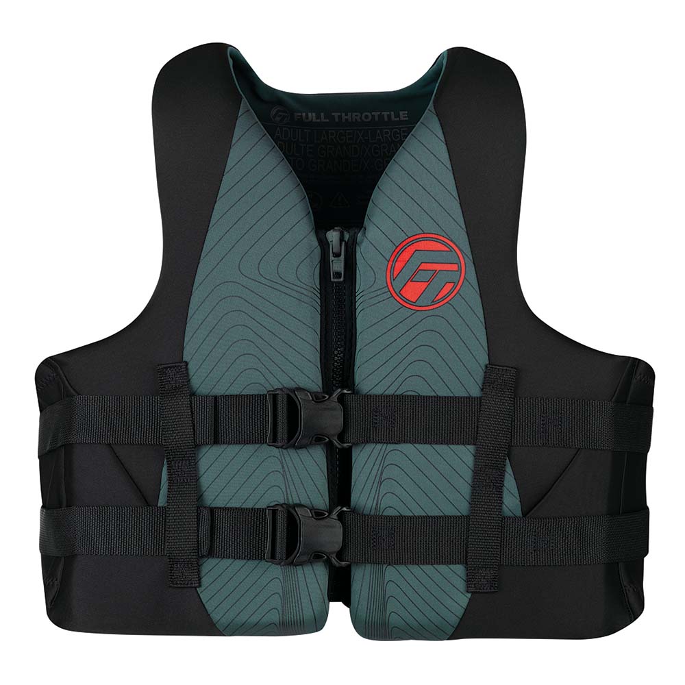 Full Throttle Adult Rapid-Dry Life Jacket - L/XL - Grey/Black - Boat Gear USA