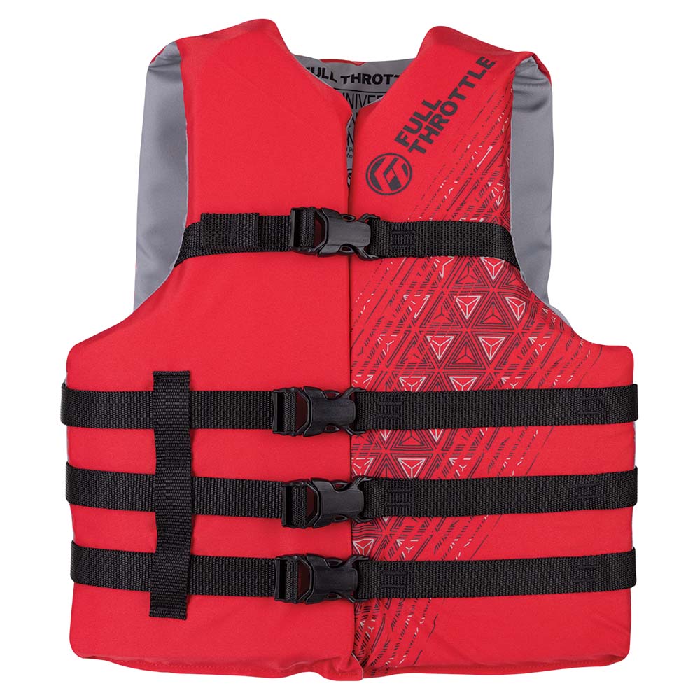 Full Throttle Adult Universal Ski Life Jacket - Red - Boat Gear USA