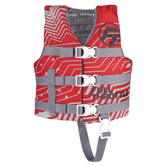 Full Throttle Child Nylon Life Jacket - Red - Boat Gear USA