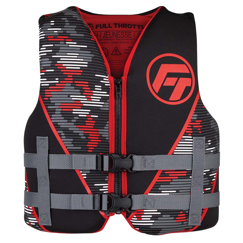 Full Throttle Youth Rapid-Dry Life Jacket - Red/Black - Boat Gear USA