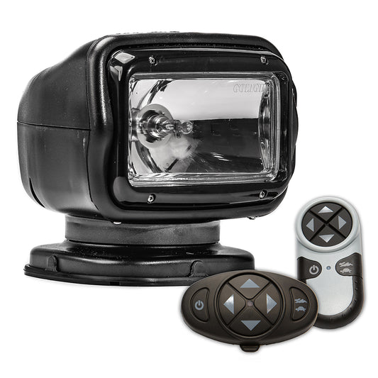 Golight Radioray GT Series Permanent Mount - Black Halogen - Wireless Handheld & Wireless Dash Mount Remotes - Boat Gear USA