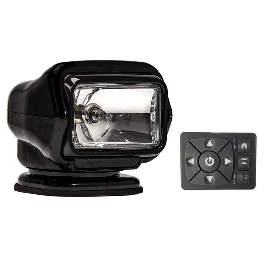 Golight Stryker ST Series Permanent Mount Black 12V Halogen w/Hard Wired Dash Mount Remote - Boat Gear USA