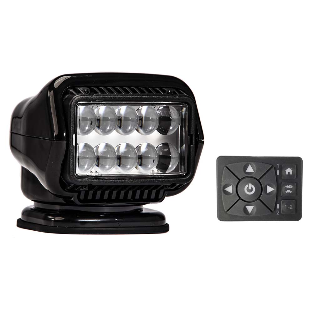 Golight Stryker ST Series Permanent Mount Black 12V LED w/Hard Wired Dash Mount Remote - Boat Gear USA