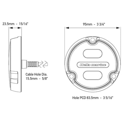Hella Marine Apelo A1 RGB Underwater Light - 1800 Lumens - Black Housing - White Lens - Boat Gear USA