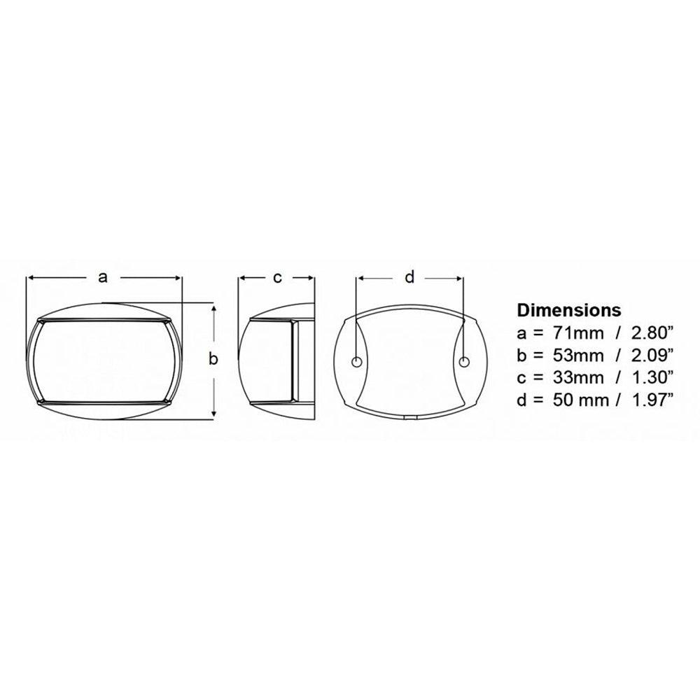 Hella Marine NaviLED Port & Starboard Pair - 2nm - Clear Lens/White Housing - Boat Gear USA