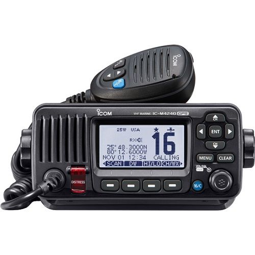 Icom M424g Black Vhf Radio Class D Dsc Built-in Gps - Boat Gear USA