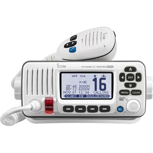 Icom M424g White Vhf Radio Class D Dsc Built-in Gps - Boat Gear USA