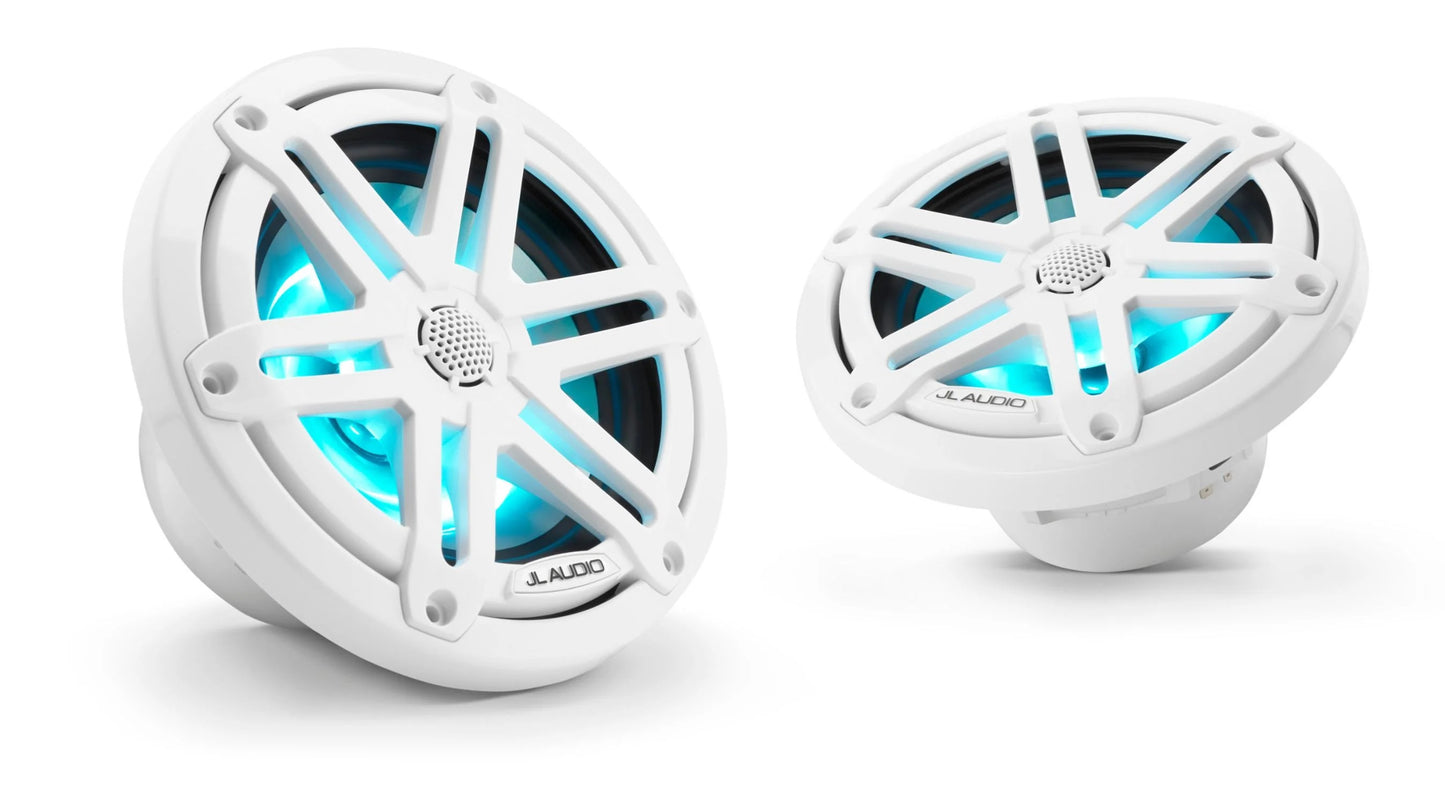 Jl Audio M3 6.5in Coaxial Speakers White Sport Grille With Rgb Led - Boat Gear USA