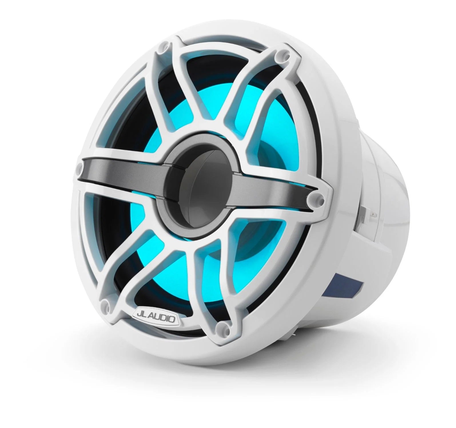 Jl Audio M6 8in Subwoofer With White Sport Grille Infinite Baffle, Rgb Led - Boat Gear USA