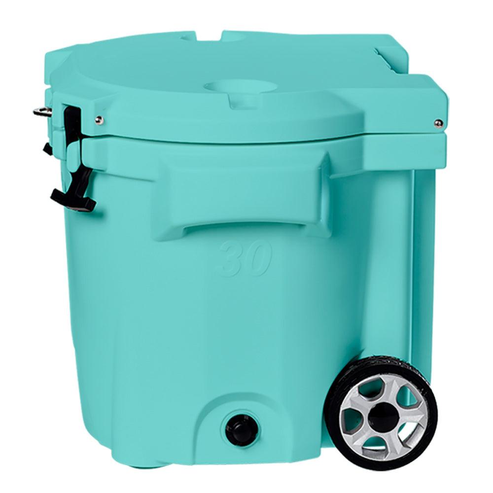 LAKA Coolers 30 Qt Cooler w/Telescoping Handle & Wheels - Seafoam - Boat Gear USA