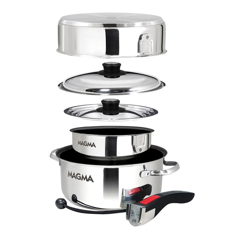 Magma 7 Piece Induction Non-Stick Cookware Set - Stainless Steel - Boat Gear USA