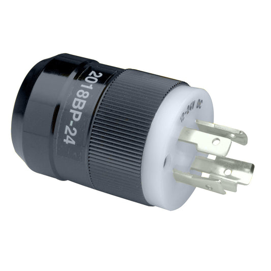 Marinco 2018BP-24 Trolling Motor Plug (Male) 12/24V - Black - Boat Gear USA