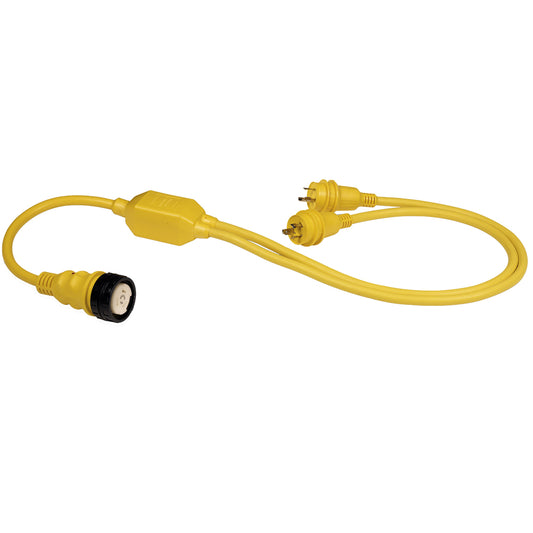 Marinco RY504-2-30 50A Female to 2-30A Male Reverse "Y" Cable - Boat Gear USA