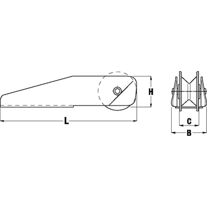 Maxwell Fixed Bow Roller - Size 2 - Boat Gear USA