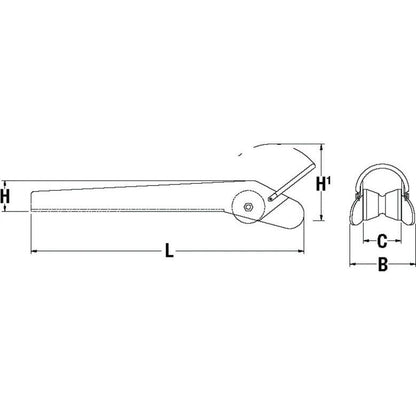 Maxwell Fixed Bow Roller w/Loop - Boat Gear USA