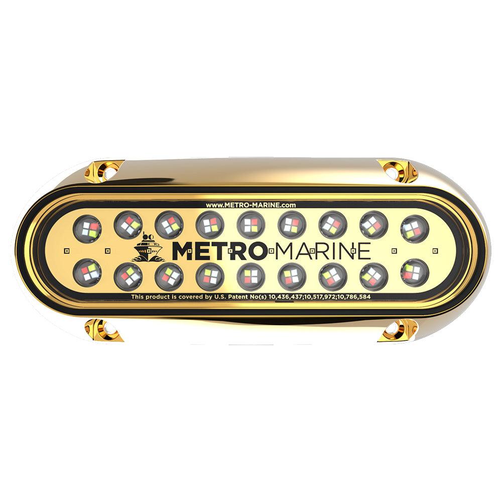 Metro Marine High-Output Elongated Underwater Light w/Intelligent Full Spectrum LED's - RGBW, 90° Beam - Boat Gear USA