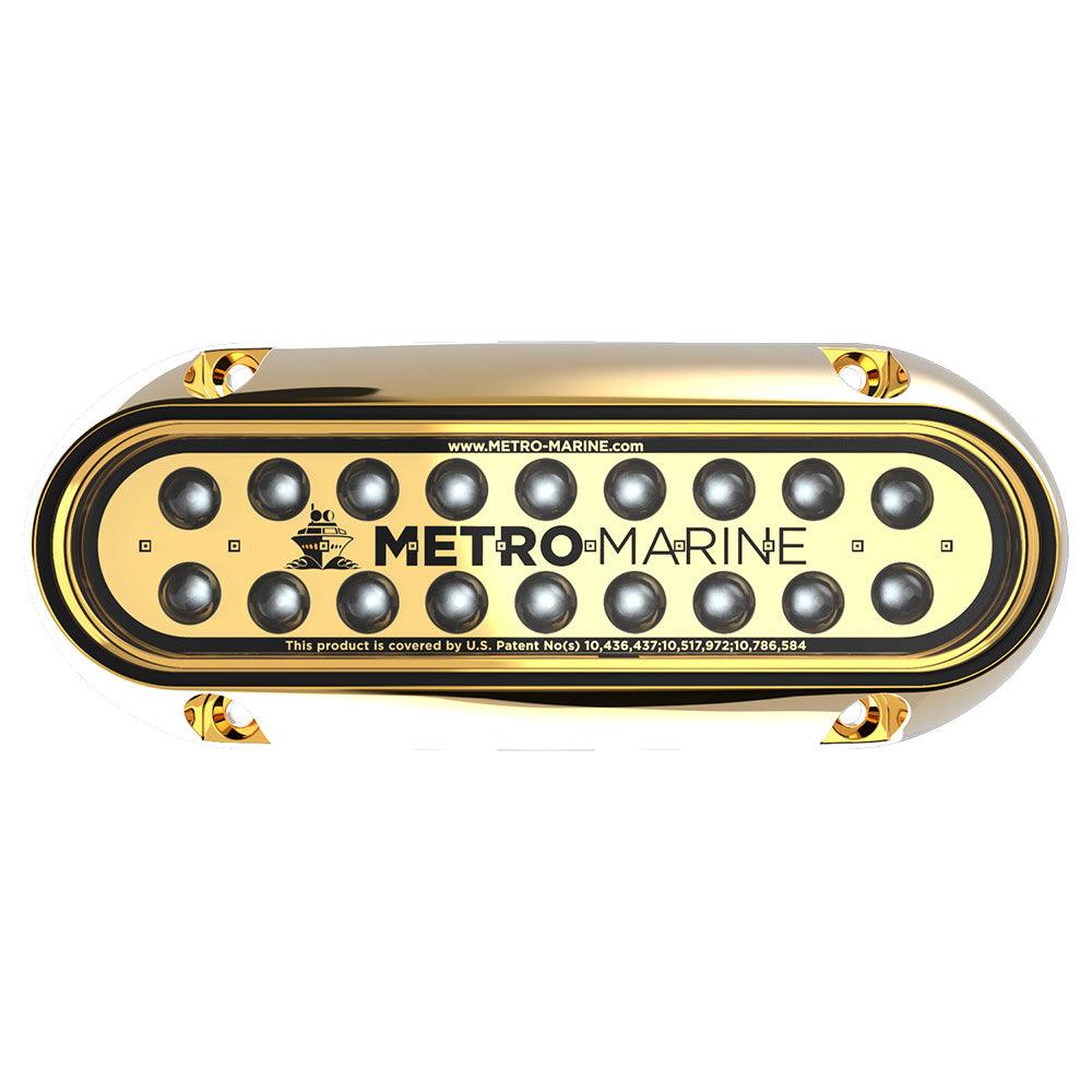 Metro Marine High-Output Elongated Underwater Light w/Intelligent Monochromatic LED's - Aqua, 45° Beam - Boat Gear USA