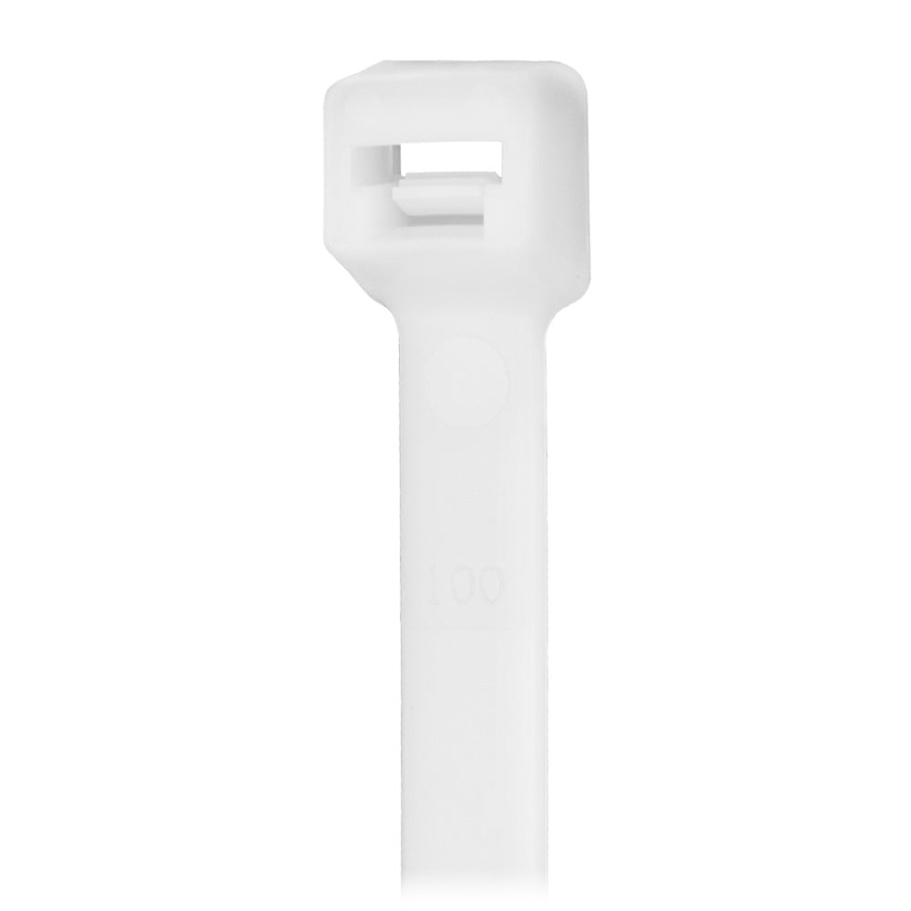 Pacer 14" Cable Tie - Natural Color - 50lb Tensile Strength - 4" Bundle Diameter - 100 Piece Bag - Boat Gear USA