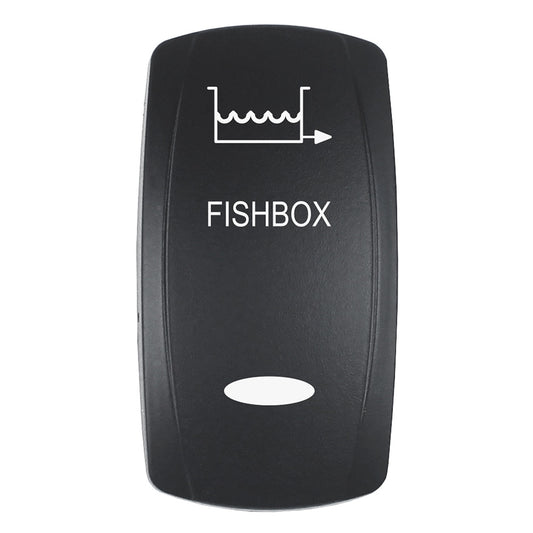 Pacer Actuator - 'FISHBOX' f/V Series Contura Switches - Black - Laser Etched (Top/Bottom Light) - Boat Gear USA