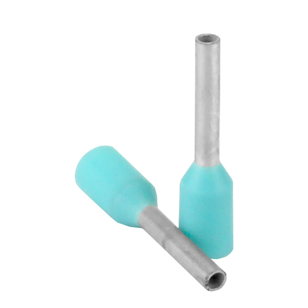 Pacer Turquoise 22-24 AWG Wire Ferrule - 6mm Length - 25 Pack - Boat Gear USA