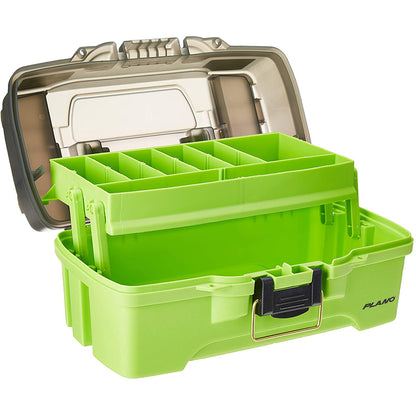 Plano 1-Tray Tackle Box w/Dual Top Access - Smoke & Bright Green - Boat Gear USA