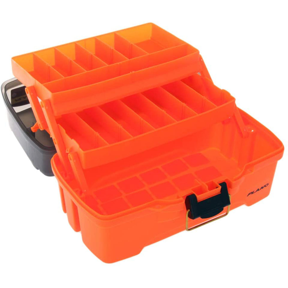 Plano 2-Tray Tackle Box w/Dual Top Access - Smoke & Bright Orange - Boat Gear USA