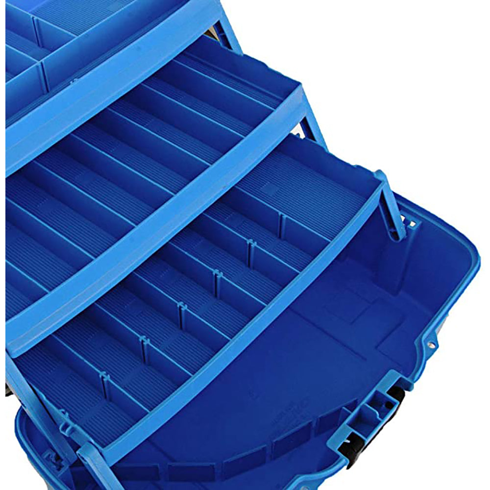 Plano 3-Tray Tackle Box w/Dual Top Access - Smoke & Bright Blue - Boat Gear USA