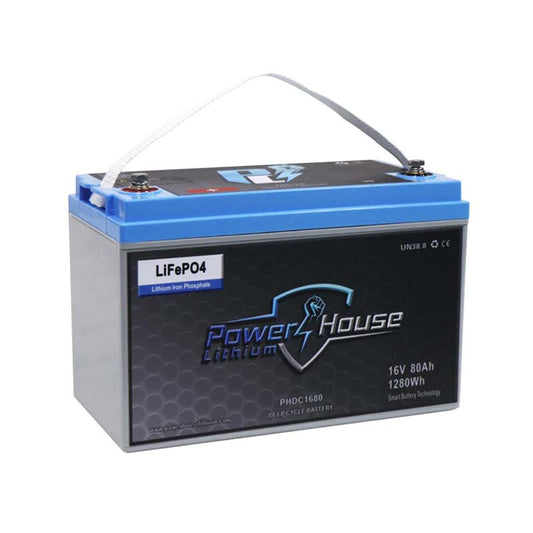 PowerHouse Lithium 16V 80AH Deep-Cycle Battery (4 to 5 Devices)