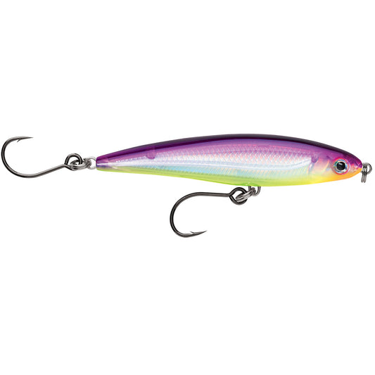 Rapala X-Rap® Twitchin’ Minnow 4" Purple Chartreuse - Boat Gear USA