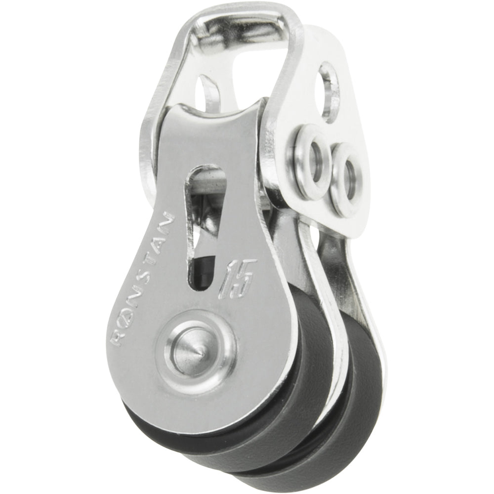 Ronstan Series 15 Ball Bearing Utility Block - Double, Loop Head - Boat Gear USA