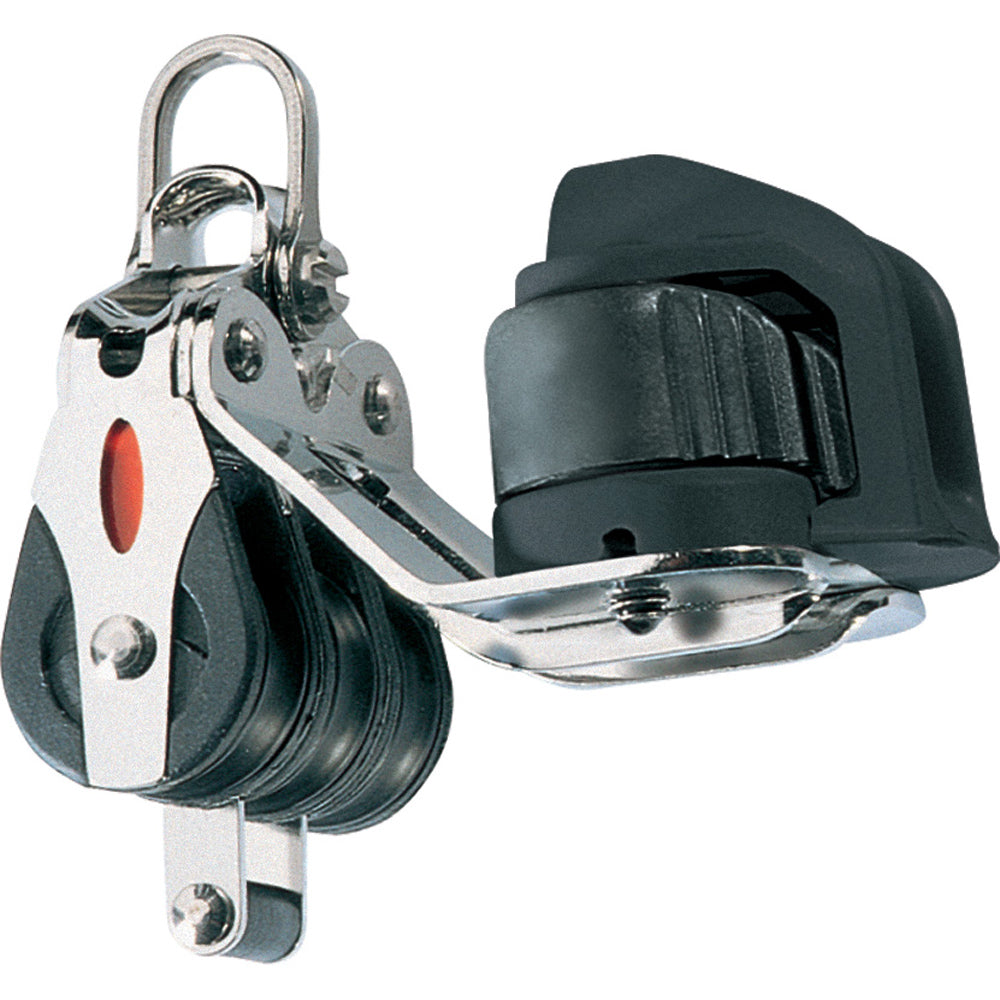 Ronstan Series 20 Ball Bearing Block - Triple - Becket - Cam Cleat - 2-Axis Shackle Head - Boat Gear USA