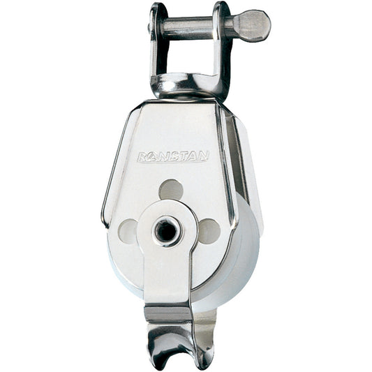 Ronstan Series 30 Utility Block - Single, Becket, Swivel Shackle Head - Boat Gear USA