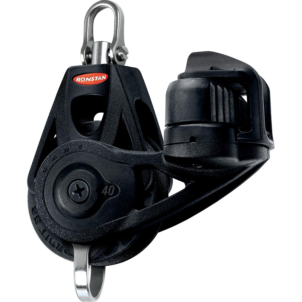 Ronstan Series 40 Ball Bearing Orbit Block - Single - Becket - Cleat - Swivel Head - Boat Gear USA