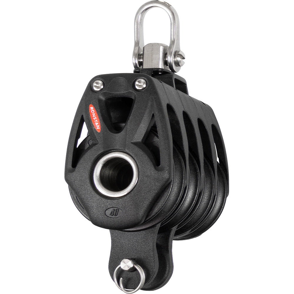 Ronstan Series 40 Orbit BB Block w/Becket & Swivel Shackle - Boat Gear USA