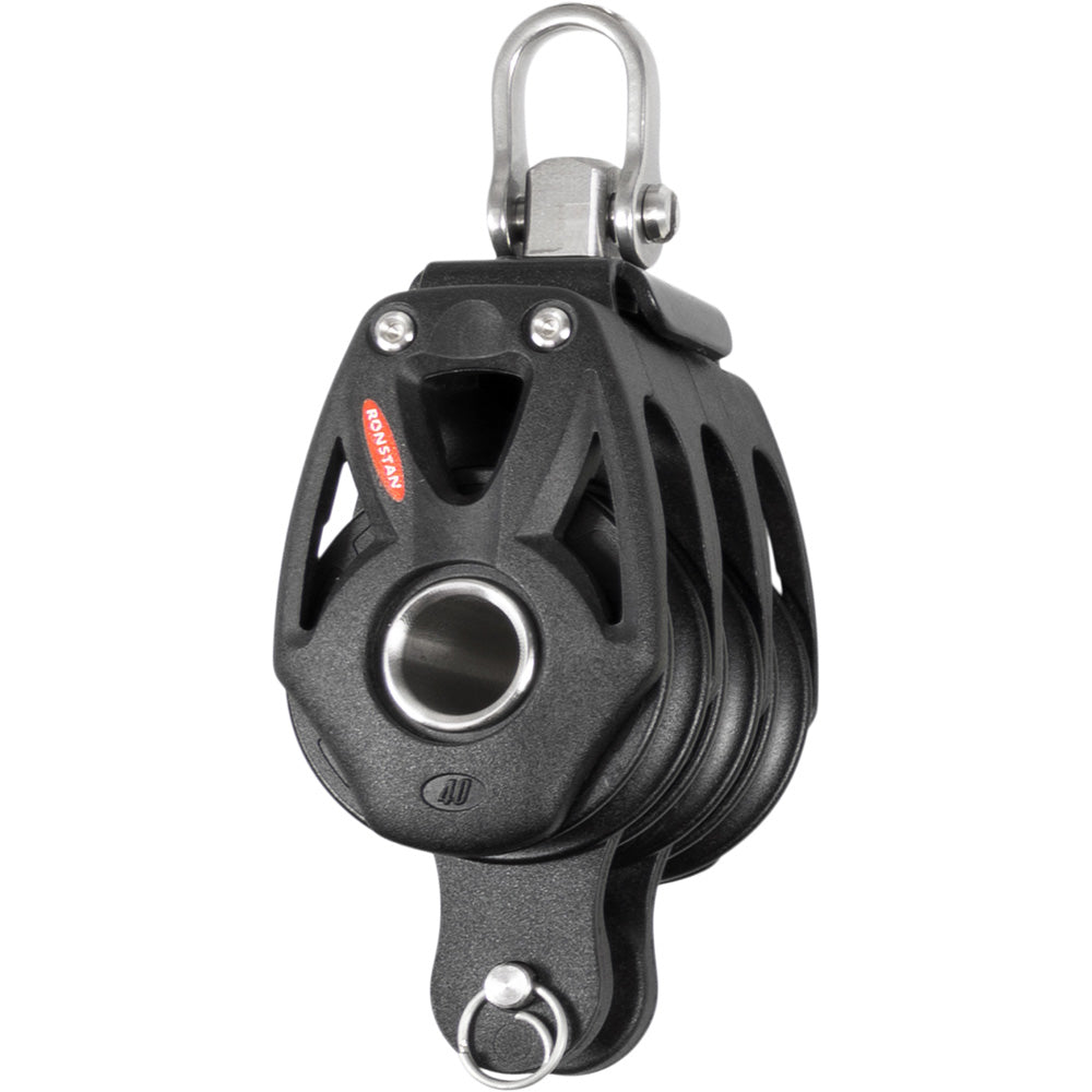 Ronstan Series 40 Orbit BB Triple Block w/Becket & Swivel Shackle - Boat Gear USA