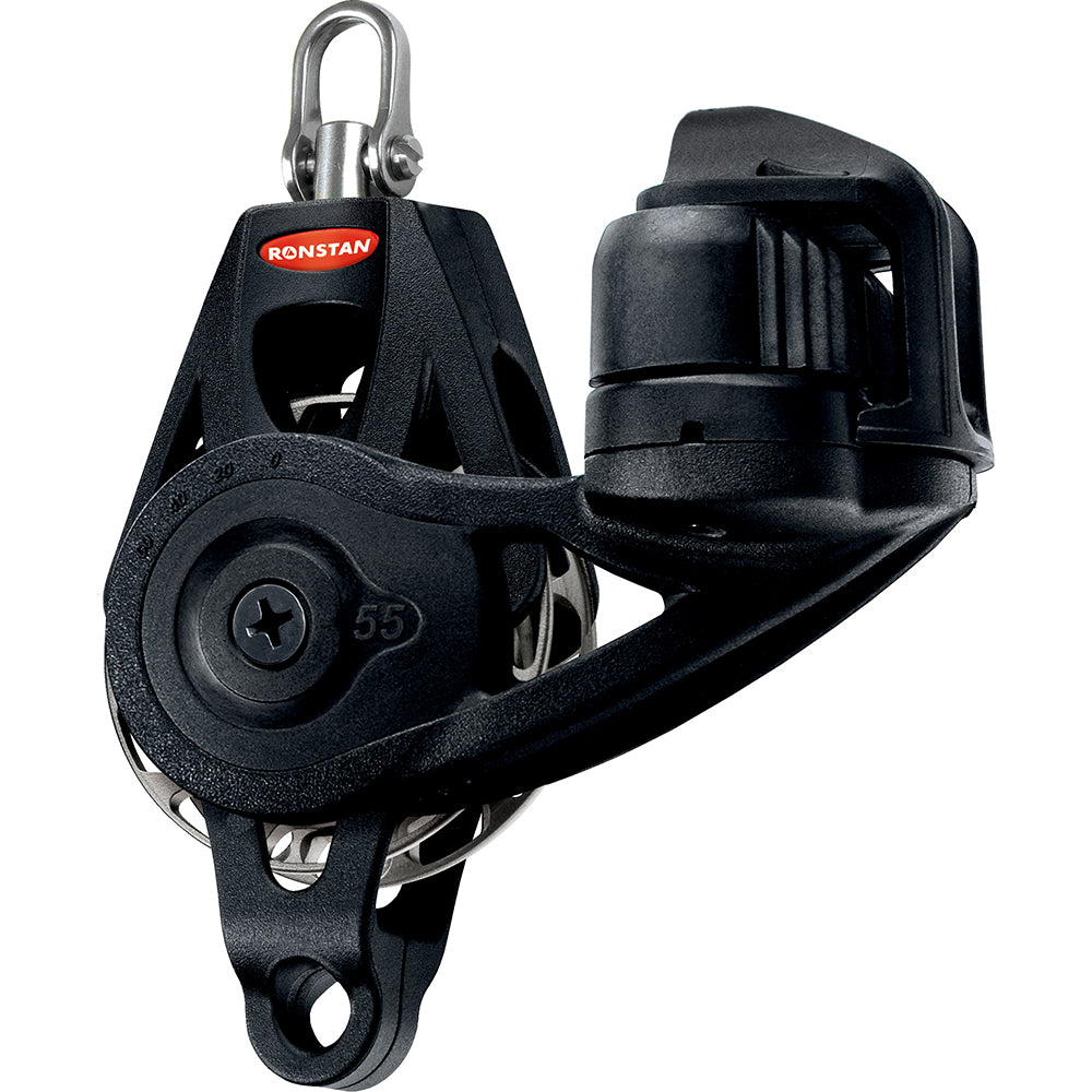 Ronstan Series 55 Ratchet Mount Orbit Block - Single Becket Cleat Swivel - Boat Gear USA