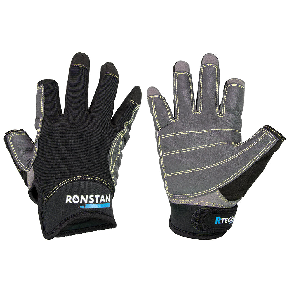 Ronstan Sticky Race Gloves - 3-Finger - Black - L - Boat Gear USA