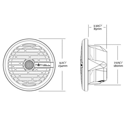 Roswell R1 8” Marine Speakers - White - 100W RMS & 200W Peak Power - Boat Gear USA