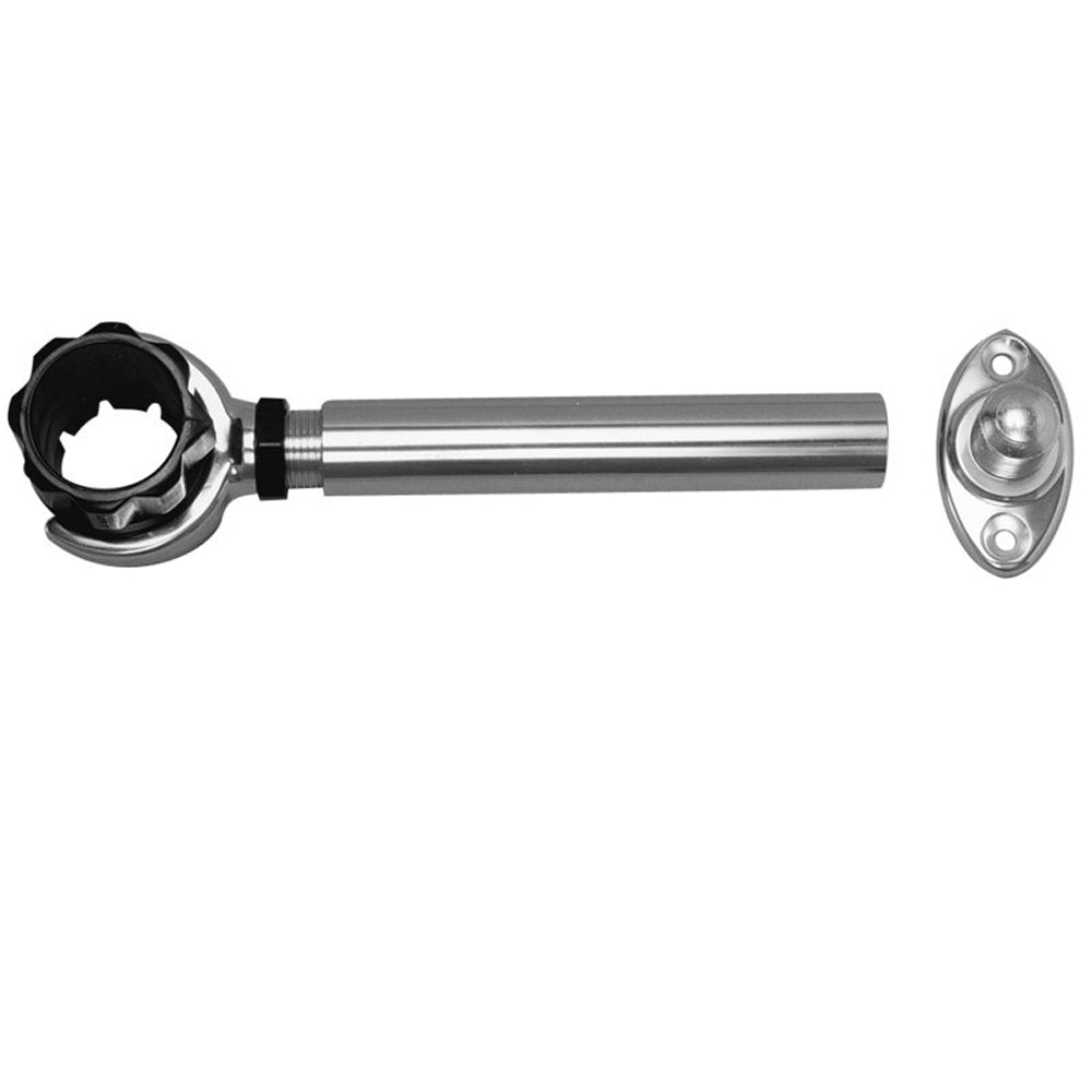 Rupp Threaded Antenna Support w/6" Flat Mount & 1.5" Collar - Boat Gear USA