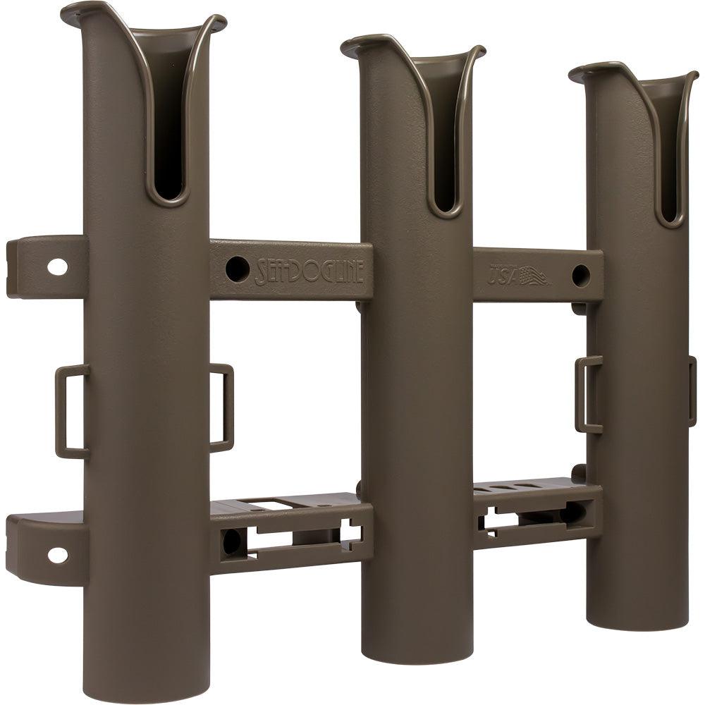 Sea-Dog Triple Threat Three Pole Rod Holder - Flat Dark Earth - Boat Gear USA