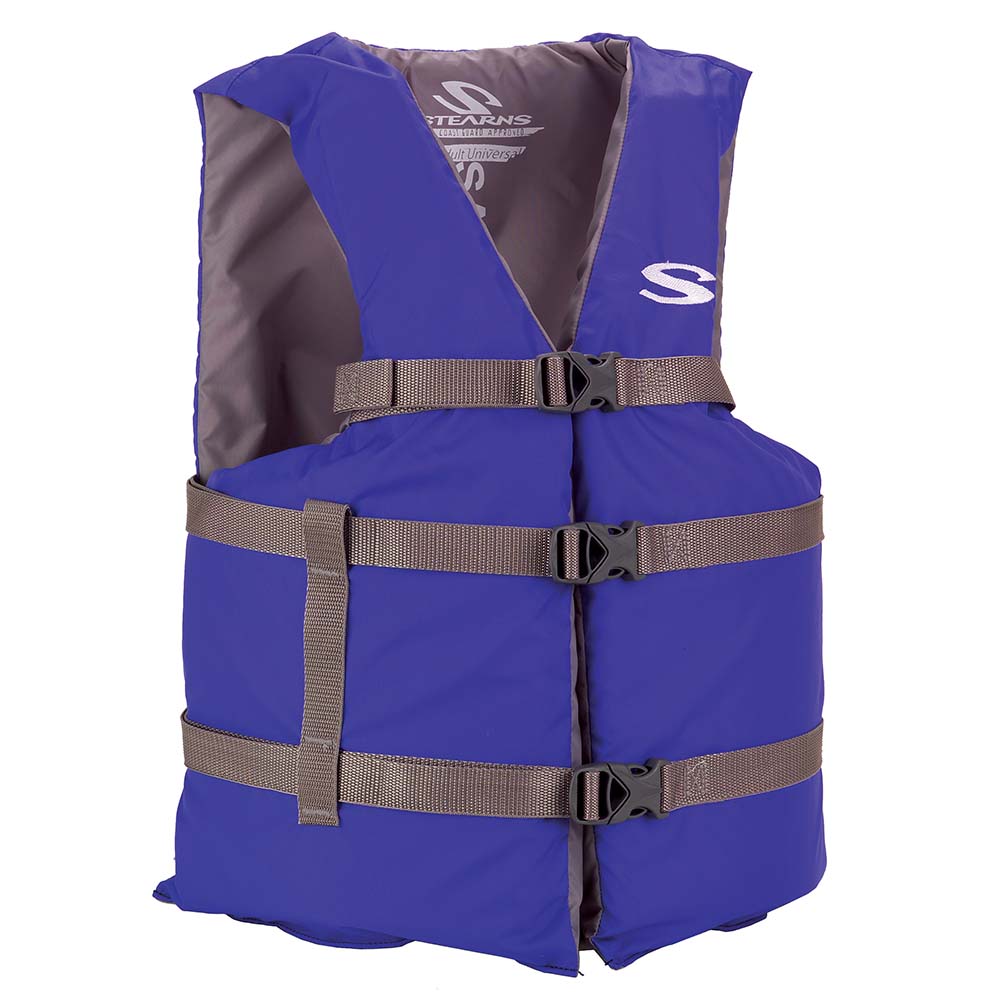 Stearns PFD 2001 Adult Boat Universal Blue Display for Adults Over 90lbs - Chest Size Of 50" - Boat Gear USA