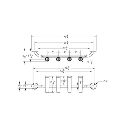 TACO 4-Rod Transom Mount Rod Rack - Boat Gear USA