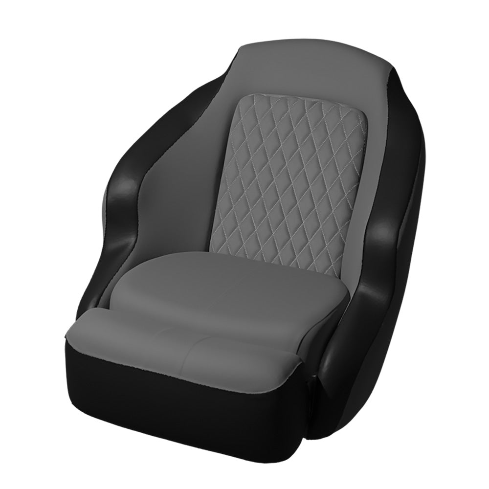 TACO Anclote Diamond Bucket Seat - Grey/Black - Boat Gear USA