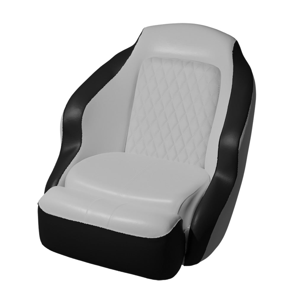 TACO Anclote Diamond Bucket Seat - White/Black - Boat Gear USA