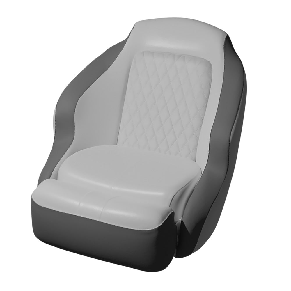 TACO Anclote Diamond Bucket Seat - White/Grey - Boat Gear USA