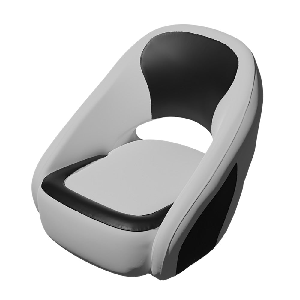 TACO Caladesi Smooth Bucket Seat - White/Black - Boat Gear USA