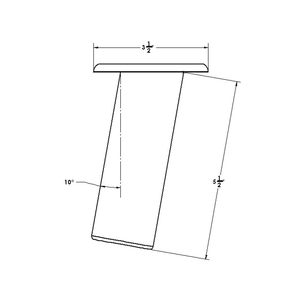 TACO Flush Mount Rod Holder 10° - Deluxe Anodized Finish - Boat Gear USA