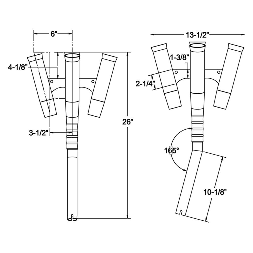 TACO Olympic 5-Rod Holder Cluster - Boat Gear USA