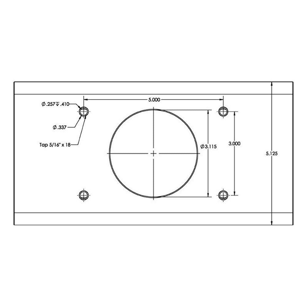 TACO T-Top Extrusion Plate Pre-Drilled for Grand Slams - 20" - Pair - Boat Gear USA